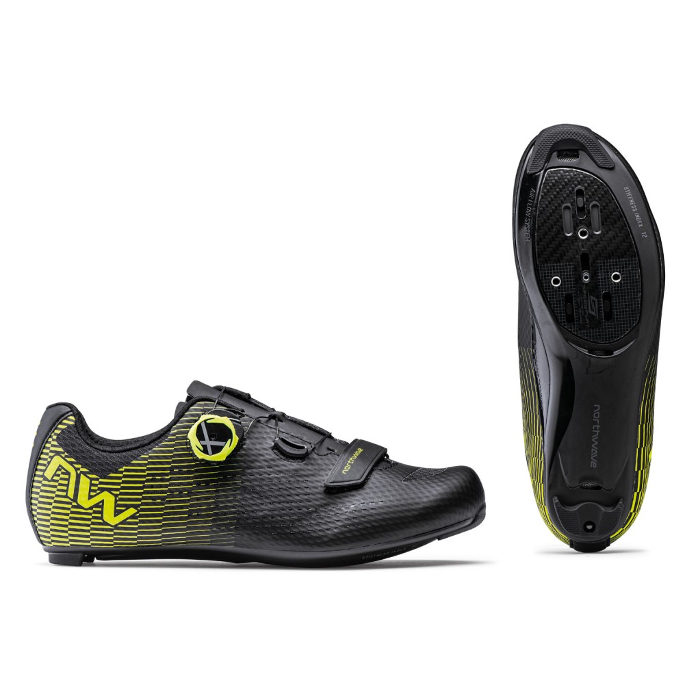 Zapatillas Northwave STORM CARBON 2 Negro-Amarillo Fluo