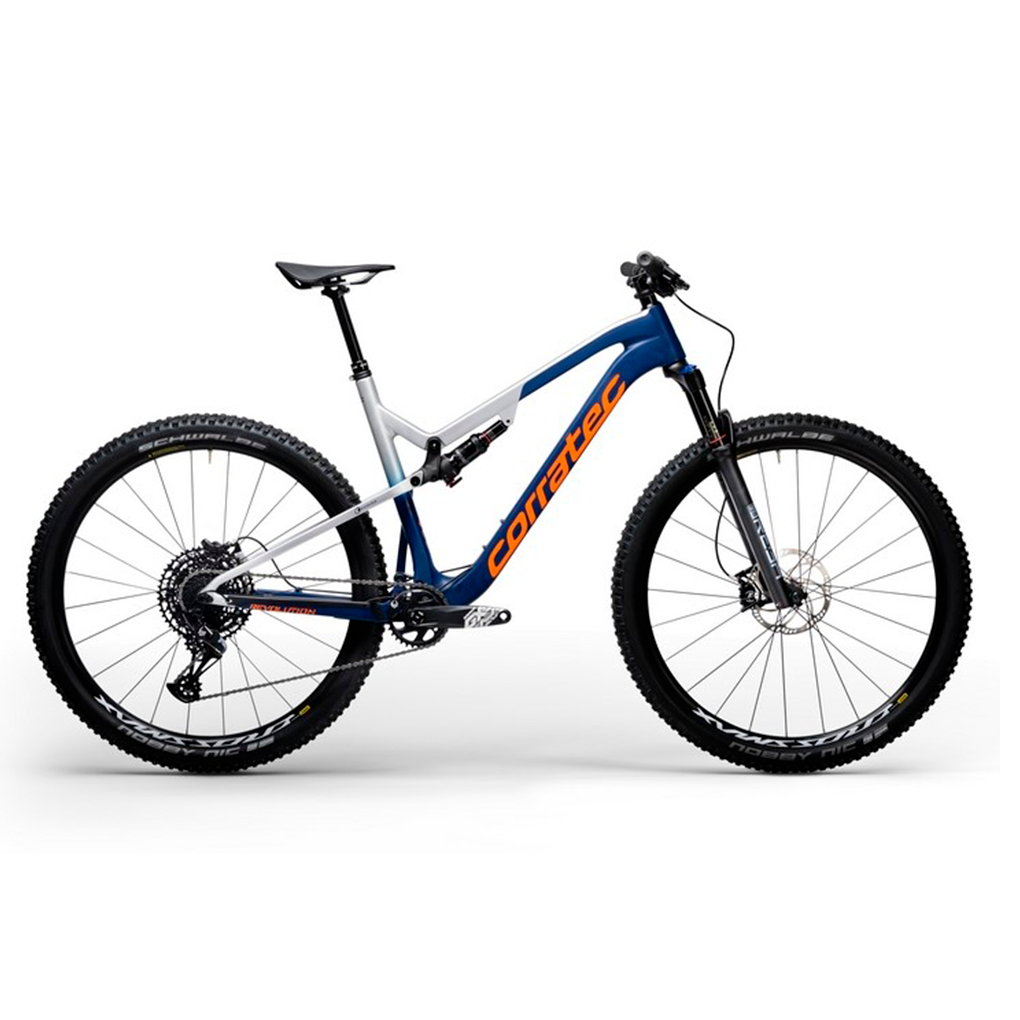 Bicicleta Corratec Revolution iLink Elite Azul Plata Naranja