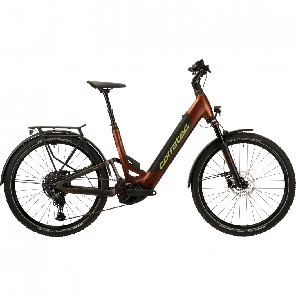 Bicicleta Corratec E-Power MTC 100 Wave CX6 Marrn-Gris Oscuro-Verde