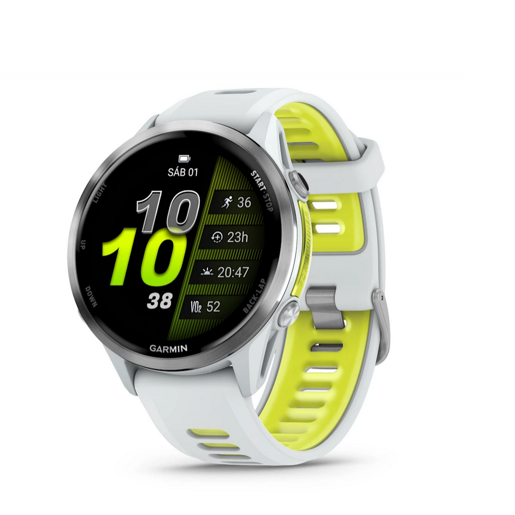 Garmin Forerunner 970 Titanio Blanco-Amarillo