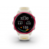 Reloj Garmin Forerunner 570 Aluminio Lila con Correa en Blanco y amarillo 42mm