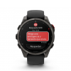 Garmin Fenix 8 Pro - 47mm Amoled Sapphire, Titanio con revestimiento de DLC con correa de silicona negra