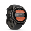 Garmin Fenix 8 Pro - 47mm Amoled Sapphire, Titanio con revestimiento de DLC con correa de silicona negra