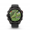 Garmin Fenix 8 Pro - 47mm Amoled Sapphire, Titanio con revestimiento de DLC con correa de silicona negra