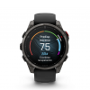 Garmin Fenix 8 Pro - 47mm Amoled Sapphire, Titanio con revestimiento de DLC con correa de silicona negra