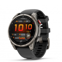 Garmin Fenix 8 Pro - 47mm Amoled Sapphire, titanio con correa de silicona en negro/gris