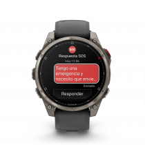 GARMIN FENIX 8 PRO - 47MM AMOLED SAPPHIRE, TITANIO CON CORREA DE SILICONA EN NEGRO/GRIS