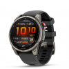 Garmin Fenix 8 Pro - 47mm Amoled Sapphire, titanio con correa de silicona en negro/gris
