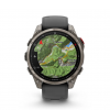 Garmin Fenix 8 Pro - 47mm Amoled Sapphire, titanio con correa de silicona en negro/gris