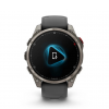 Garmin Fenix 8 Pro - 47mm Amoled Sapphire, titanio con correa de silicona en negro/gris