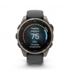 Garmin Fenix 8 Pro - 47mm Amoled Sapphire, titanio con correa de silicona en negro/gris