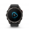 Garmin Fenix 8 Pro - 51mm Amoled Sapphire, Titanio con revestimiento de DLC con correa de silicona negra