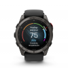 Garmin Fenix 8 Pro - 51mm Amoled Sapphire, Titanio con revestimiento de DLC con correa de silicona negra
