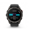 Garmin Fenix 8 Pro - 51mm Amoled Sapphire, Titanio con revestimiento de DLC con correa de silicona negra
