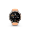Fenix 9 Pro � inReach, 43mm Amoled Titanio correa silicona en salm�n/naranja
