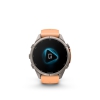 Fenix 9 Pro � inReach, 43mm Amoled Titanio correa silicona en salm�n/naranja