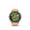 Fenix 9 Pro � inReach, 43mm Amoled Titanio correa silicona en salm�n/naranja