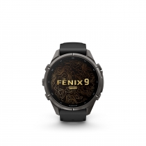 GARMIN FENIX 9 PRO � INREACH, 43MM AMOLED TITANIO REVESTI. DE DLC GRIS CARBON CORREA SILICONA NEGRO