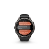 Garmin Fenix 9 Pro � inReach, 43mm Amoled Titanio revesti. de DLC gris carbon correa silicona negro
