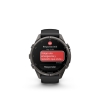 Garmin Fenix 9 Pro � inReach, 43mm Amoled Titanio revesti. de DLC gris carbon correa silicona negro