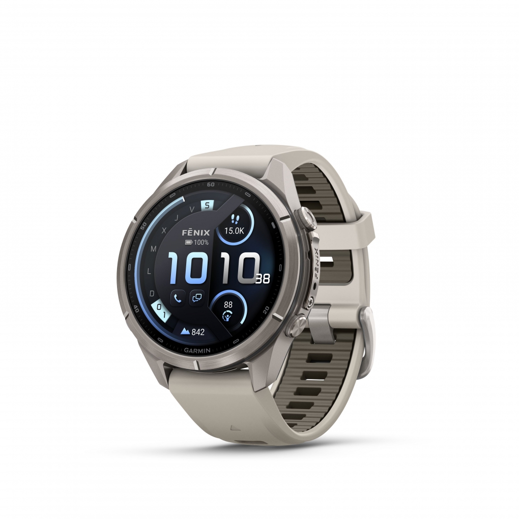 Garmin Fenix 9 Pro � inReach, 43mm Amoled Titanio correa silicona blanco
