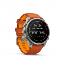 FENIX 9 PRO � INREACH, 47MM AMOLED TITANIO CORREA SILICONA NARANJA/NARANJA CLARO