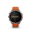 Fenix 9 Pro � inReach, 47mm Amoled Titanio correa silicona naranja/naranja claro