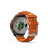 Fenix 9 Pro � inReach, 47mm Amoled Titanio correa silicona naranja/naranja claro