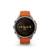 Fenix 9 Pro � inReach, 47mm Amoled Titanio correa silicona naranja/naranja claro
