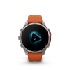 Fenix 9 Pro � inReach, 47mm Amoled Titanio correa silicona naranja/naranja claro