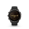 Garmin Fenix 9 Pro � inReach, 47mm Amoled Titanio revesti. de DLC gris carbon correa silicona negro