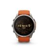 Fenix 9 Pro � inReach, 51mm Amoled Titanio correa silicona naranja/naranja claro