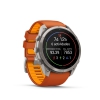 Fenix 9 Pro � inReach, 51mm Amoled Titanio correa silicona naranja/naranja claro