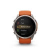 Fenix 9 Pro � inReach, 51mm Amoled Titanio correa silicona naranja/naranja claro