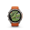 Fenix 9 Pro � inReach, 51mm Amoled Titanio correa silicona naranja/naranja claro