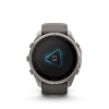Fenix 9 Pro � inReach, Solar, 51mm Titanio correa silicona gris