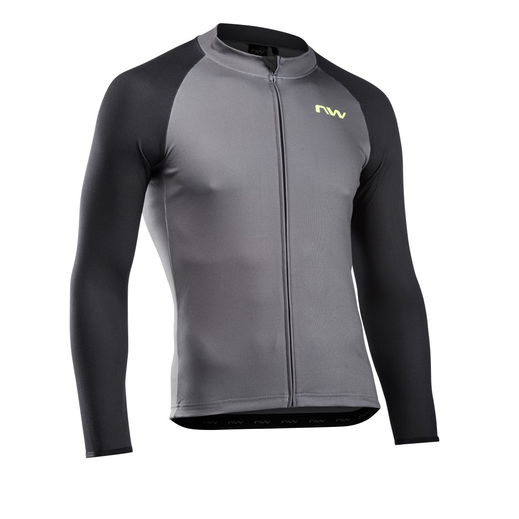 Maillot Northwave manga larga BLADE 4 Gris Amarillo Fluo