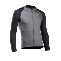 Maillot Northwave manga larga BLADE 4 Gris Amarillo Fluo