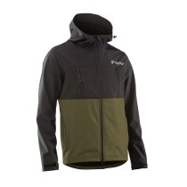 CHAQUETA NORTHWAVE EASY OUT SOFTSHELL VERDE FOREST-NEGRO