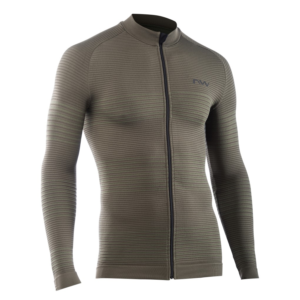 Maillot Northwave manga larga TRIP KNIT Verde Forest-Negro