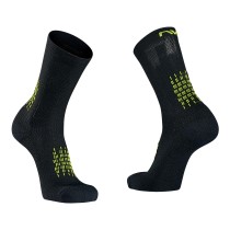 Calcetines Northwave Alto FAST WINTER Negro-Amarillo Fluo