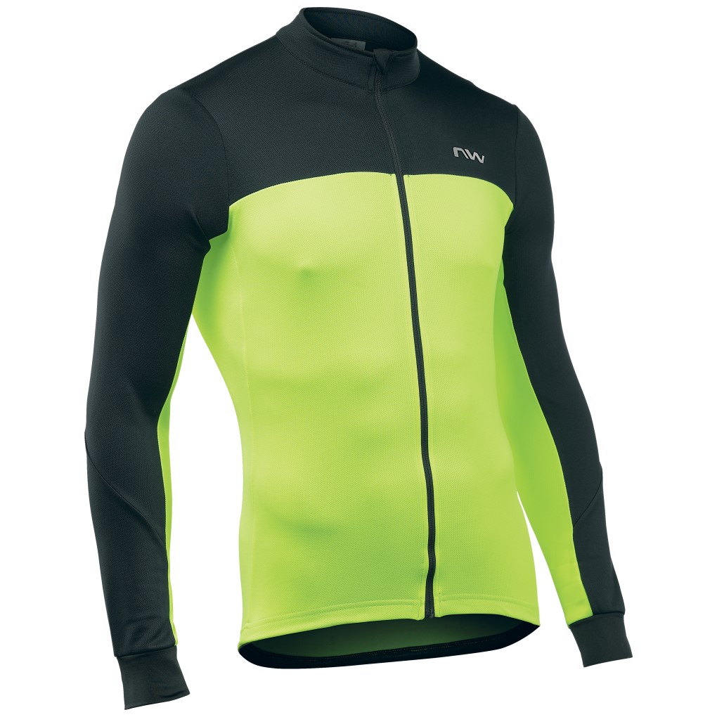 Maillot NORTHWAVE m/l FORCE 2 Crem. Negro-Amarillo Fluo 2023-24