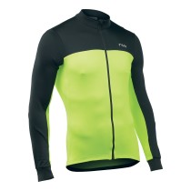 Maillot NORTHWAVE m/l FORCE 2 Crem. Negro-Amarillo Fluo 2023-24