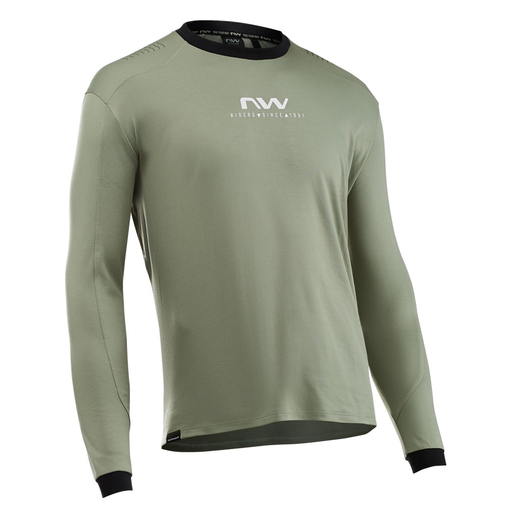 Maillot m/l Northwave SHARP Verde Cottage-Blanco
