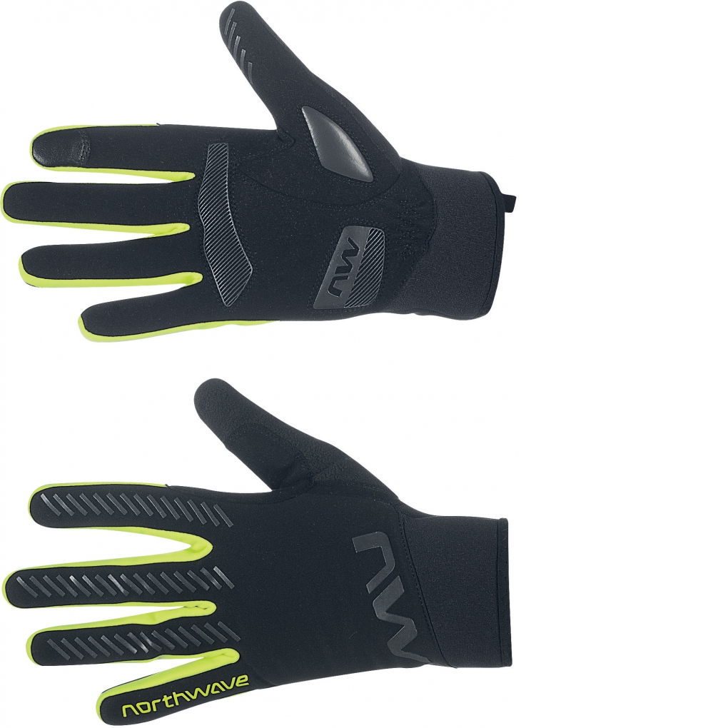 Guantes Northwave ACTIVE GEL Negro-Amarillo Fluo
