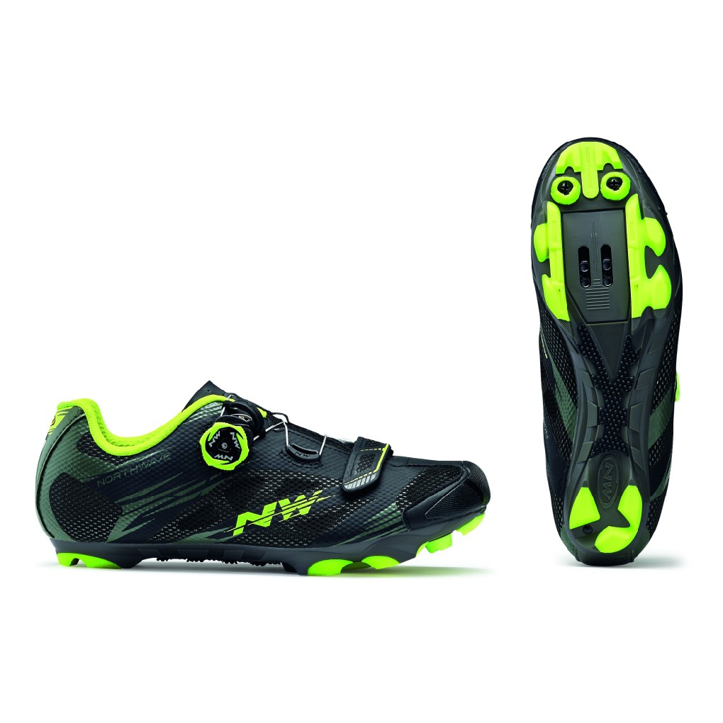 Zapatillas Northwave SCORPIUS 2 PLUS Negro-Militar-Amarillo Fluo