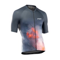 Maillot m/c FIRE Drop Antracita-Rojo