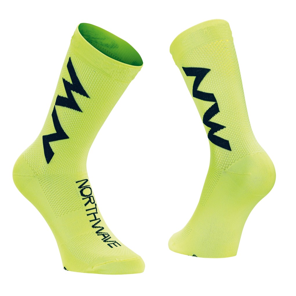 Calcetines EXTREME MID AIR Amarillo Fluo-Negro NORTHWAVE