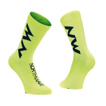 Calcetines EXTREME MID AIR Amarillo Fluo-Negro NORTHWAVE