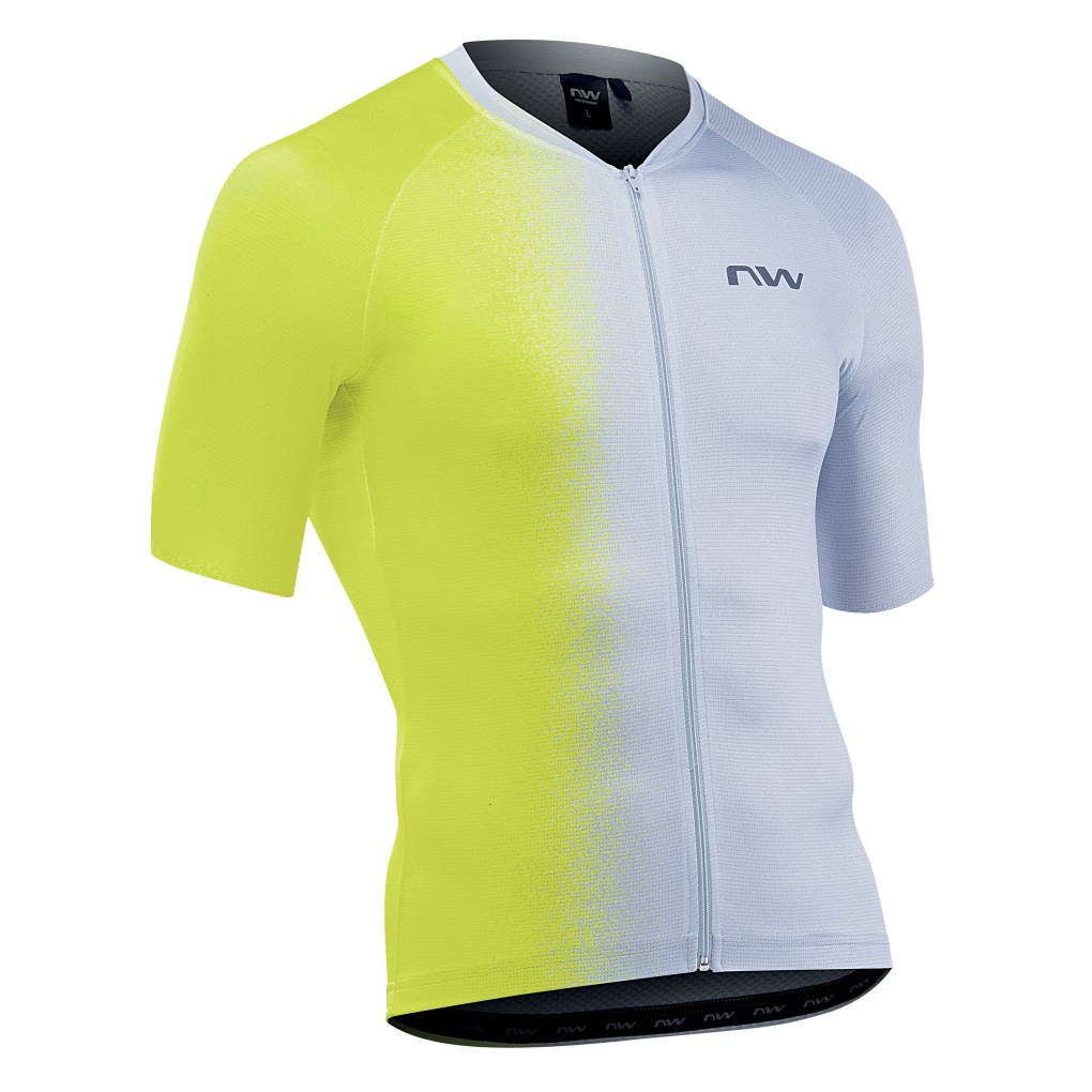 Maillot Northwave manga corta BLADE Gris-Amarillo Fluo